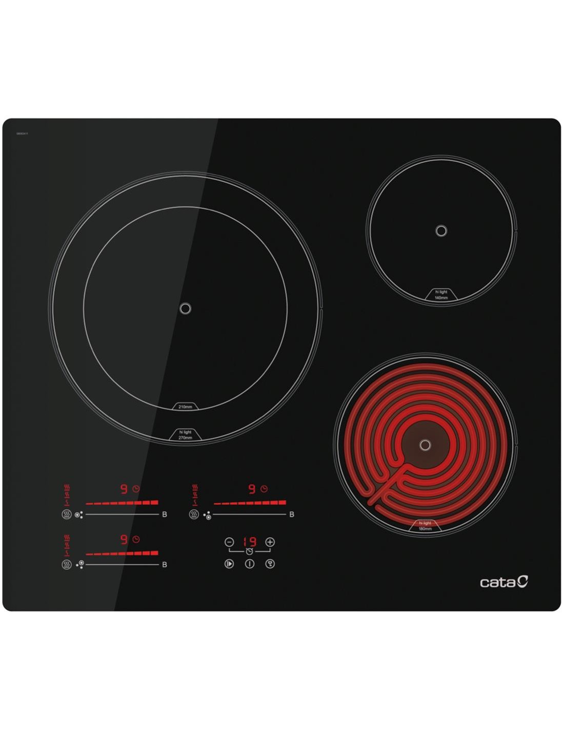 Cata TDM 6003 Vitroceramica 3F Negra