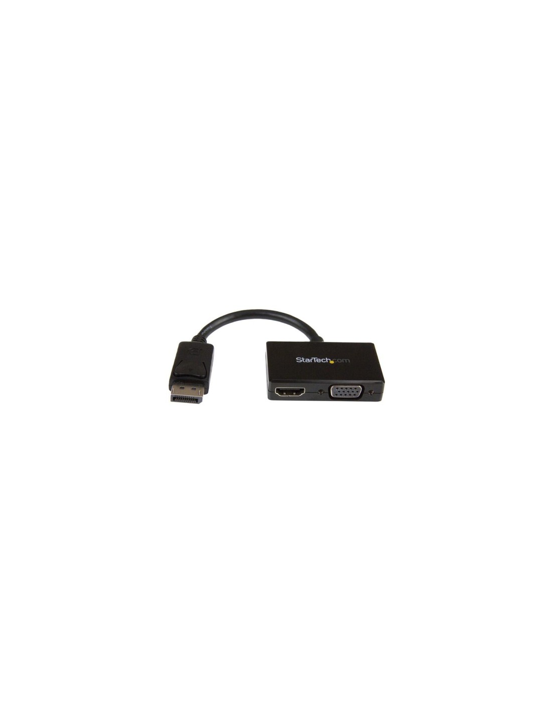 StarTech.com Adaptador DP de Audio/VÃÂdeo para Viajes - Conversor DisplayPort a HDMI o VGA - 1920x1200 1080p Negro