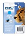 Cartucho Epson Cheetah T0712 etiqueta RF cian C13T07124022
