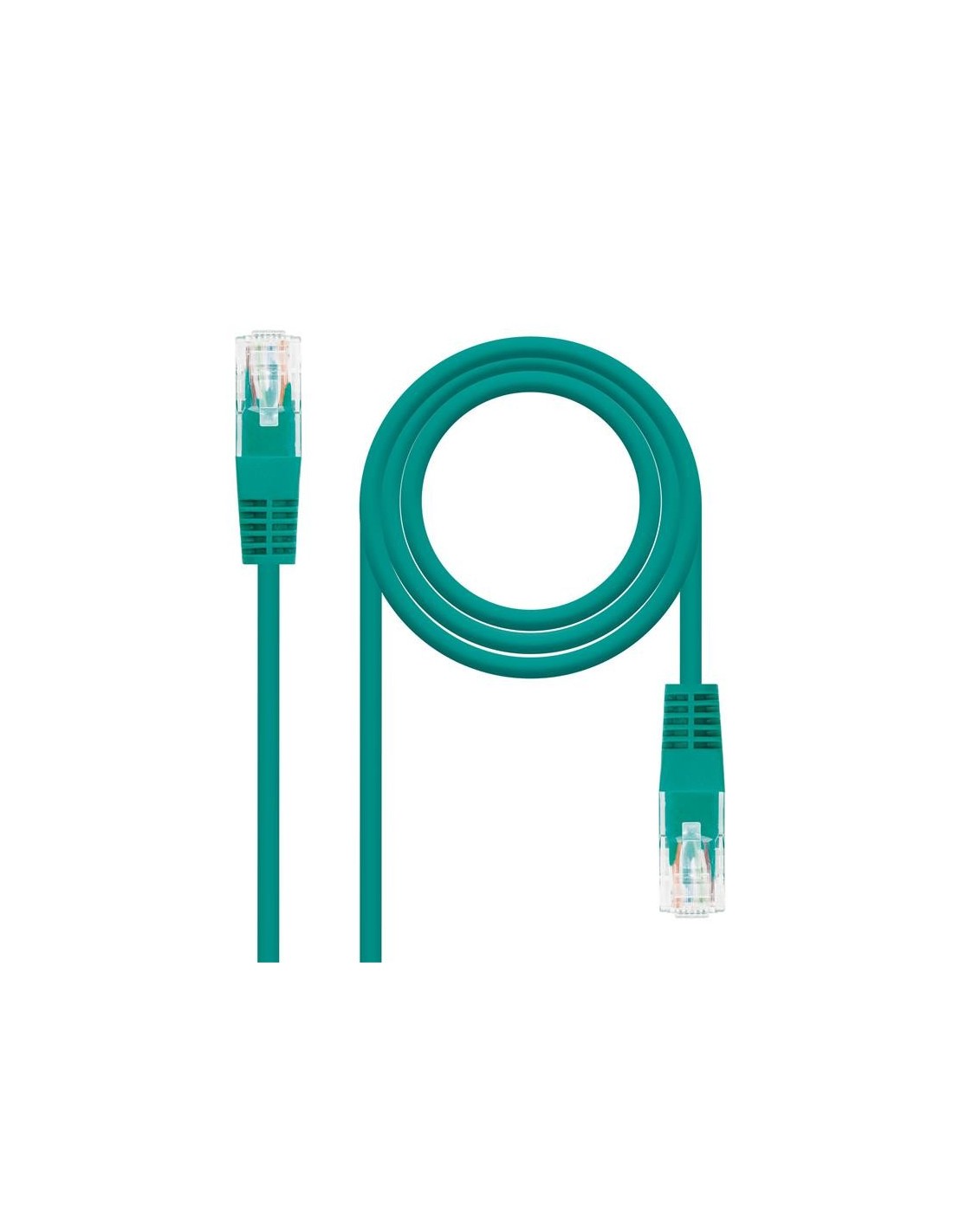 CABLE DE RED CAT.6 UTP 0.5M NANOCABLE GREEN