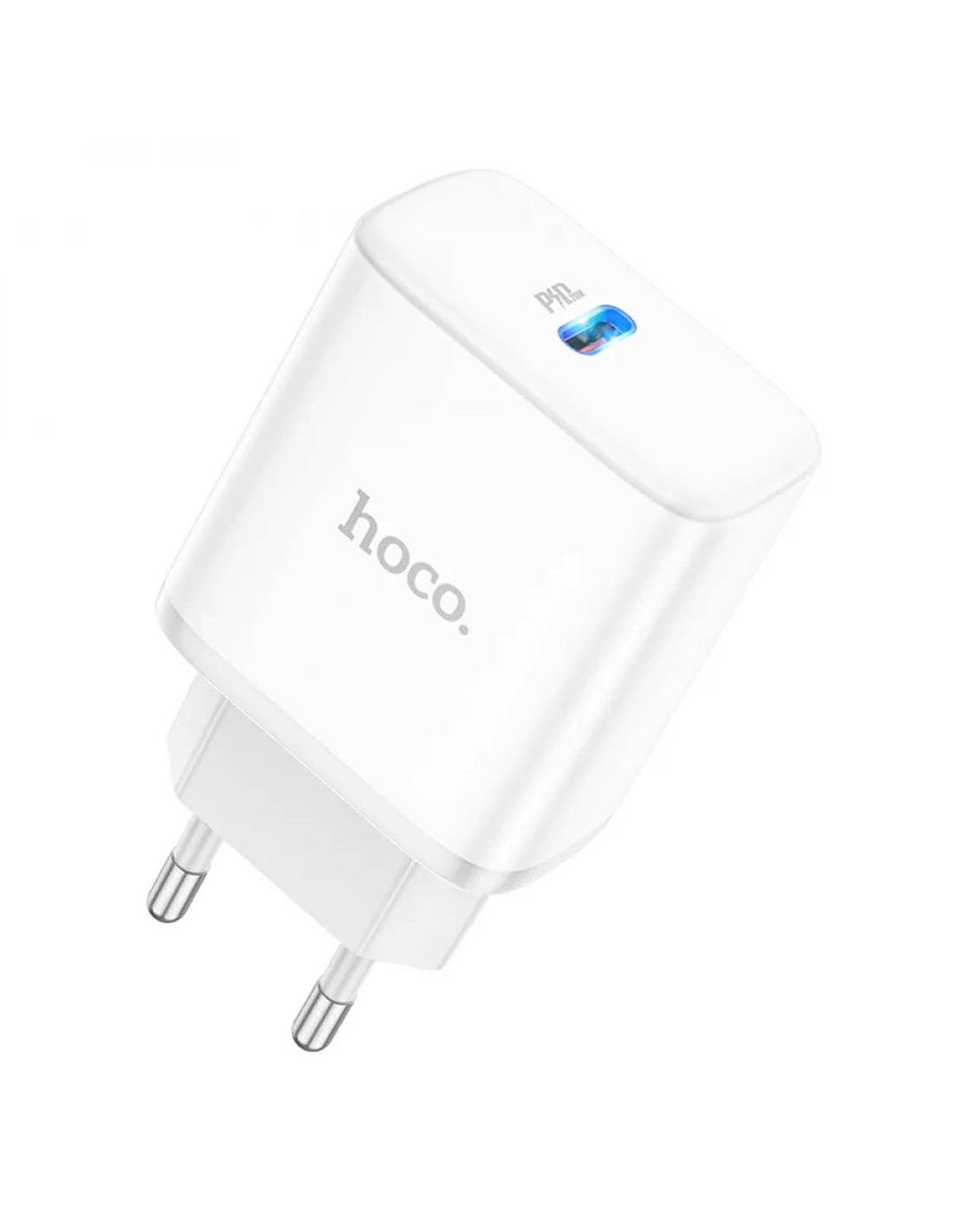 Cargador USB-C 20W Hoco C104A Blanco