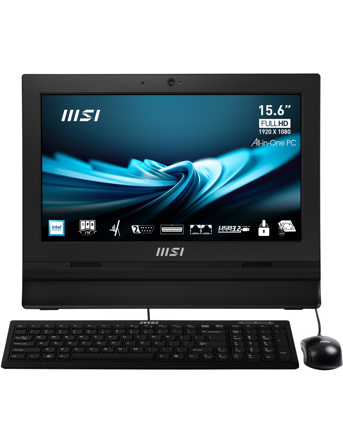 MSI Pro AP162T ADL-007XES All-in-One PC IntelÂ® N N100 39,6 cm (15.6") 1920 x 1080 Pixeles Pantalla tÃ¡ctil PC todo en uno 4 GB 