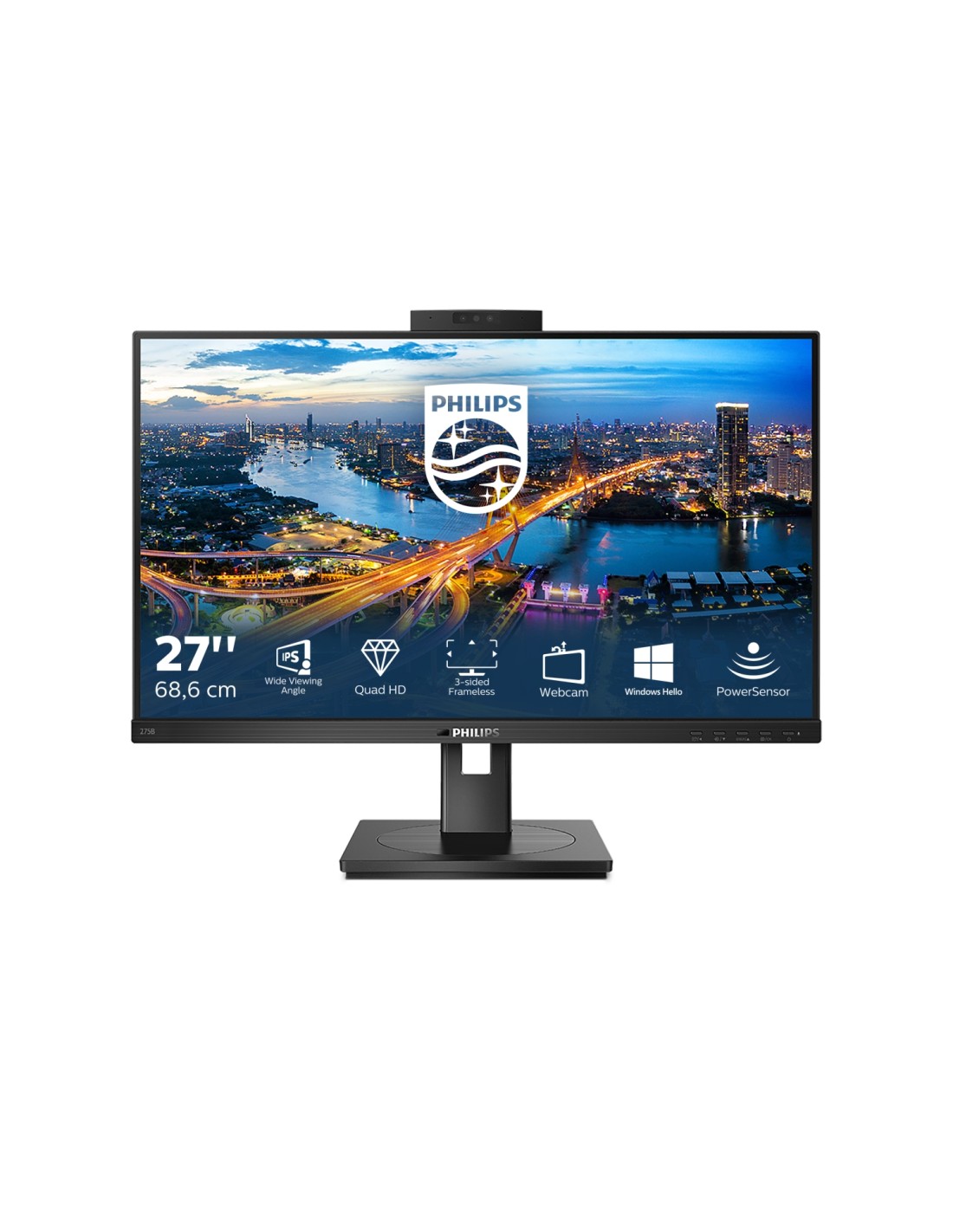 Philips B Line 275B1H/00 pantalla para PC 68,6 cm (27") 2560 x 1440 Pixeles 2K Ultra HD LED Negro