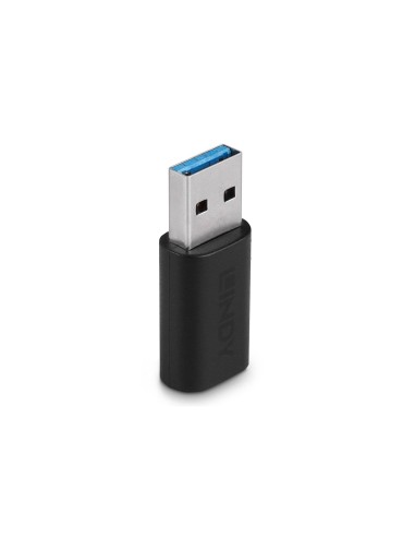 Lindy 41904 cambiador de género para cable USB 3.2 Type A USB 3.2 Type C Negro