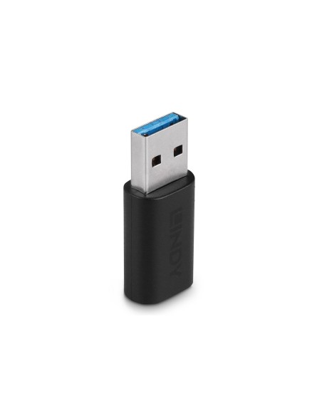 Lindy 41904 cambiador de género para cable USB 3.2 Type A USB 3.2 Type C Negro