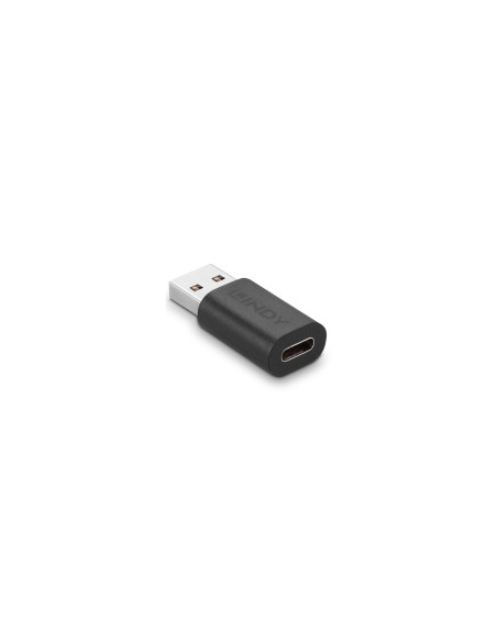 Lindy 41904 cambiador de género para cable USB 3.2 Type A USB 3.2 Type C Negro