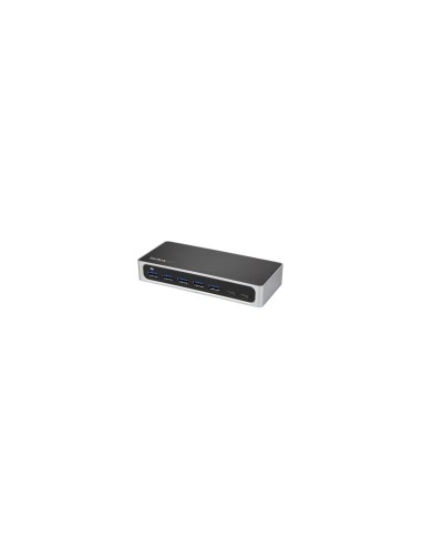 StarTech.com Hub Concentrador USB 3.0 7 Puertos 2X USB C y 5x USB-A Ladrón USBC Alimentado Negro Plata