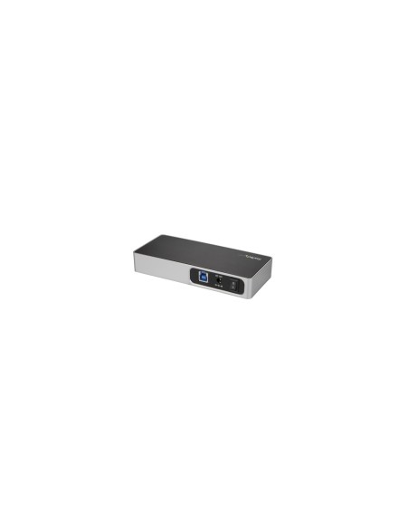 StarTech.com Hub Concentrador USB 3.0 7 Puertos 2X USB C y 5x USB-A Ladrón USBC Alimentado Negro Plata