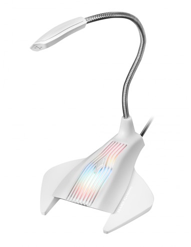 Mars Gaming MMICX, Micrófono Estudio Profesional LED, Mute, USB+Jack