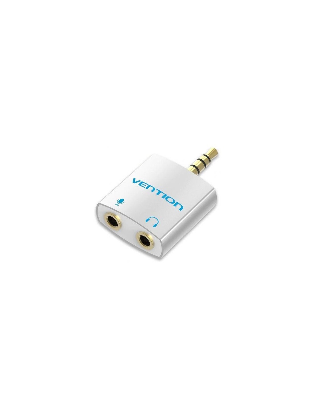 ADAPTADOR AUDIO VENTION JACK 3.5/M - 2X JACK 3.5/H WHITE