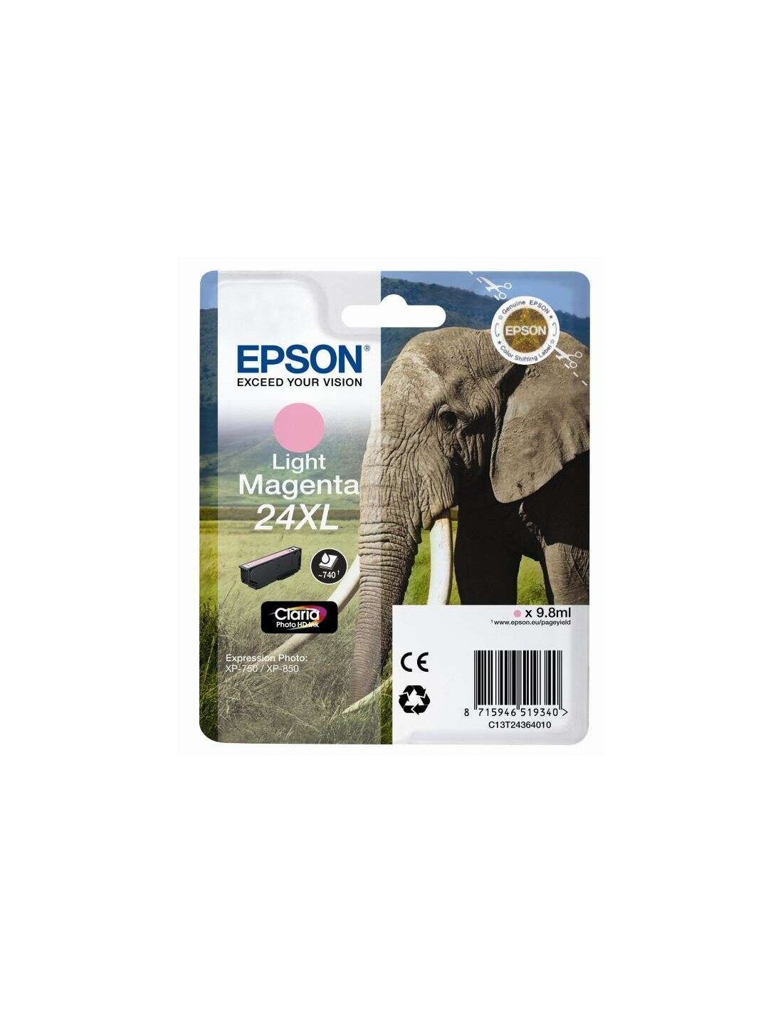 TINTA EPSON C13T24324012 MAGENTA CLARO T2432 24XL