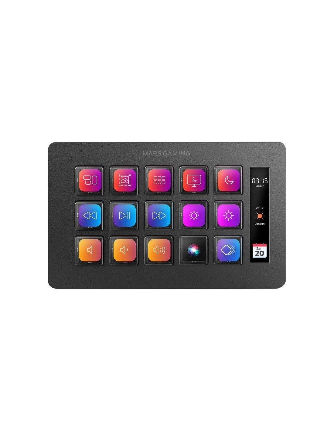 STREAM DECK MARS GAMING 15 TECLAS PERSONALIZABLES PANTALLA LCD BLACK