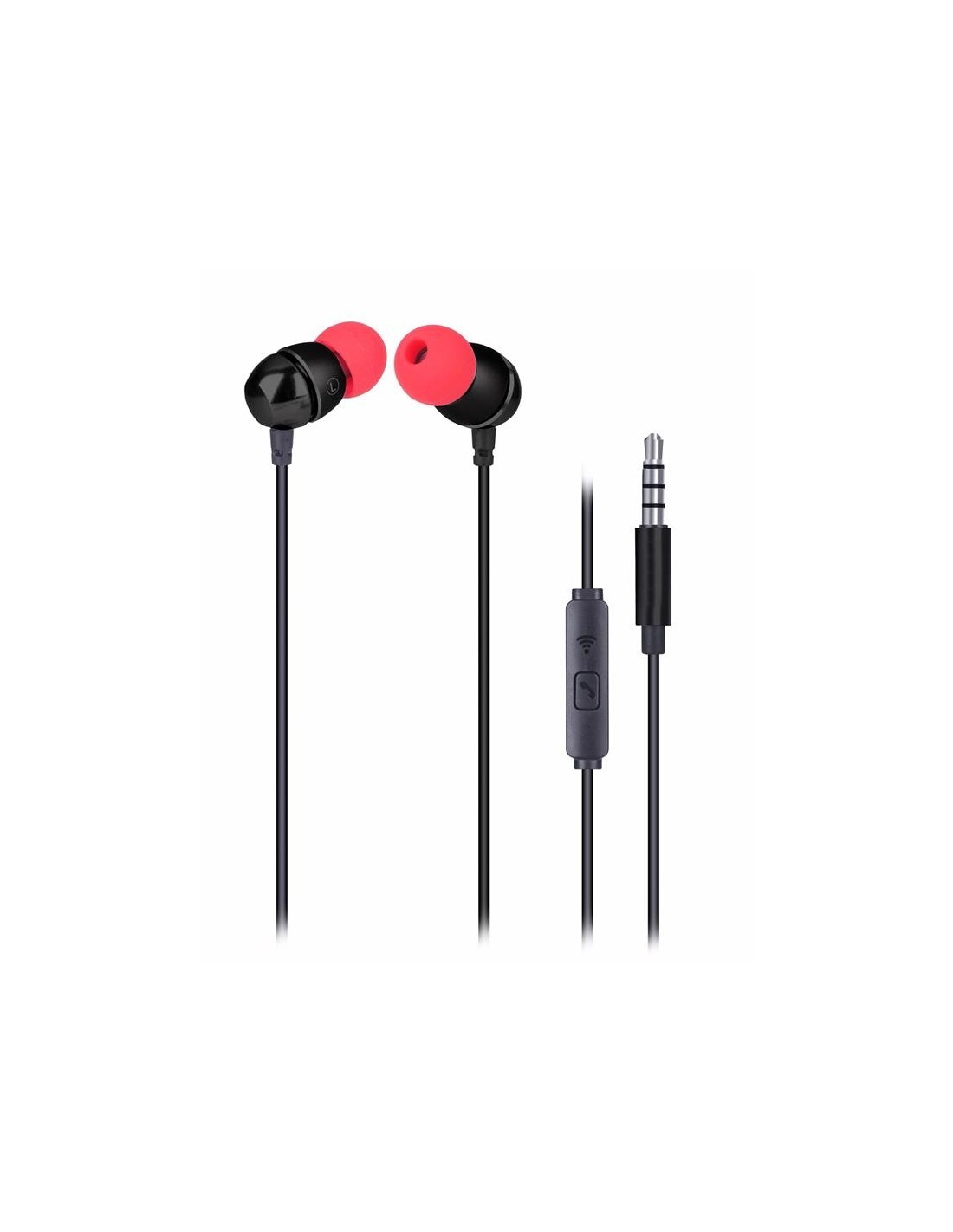 AURICULARES + MICROFONO PHOENIX URBAN JACK BLACK
