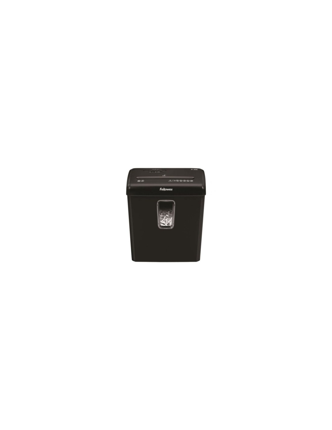 destructora fellowes p-30c corte en particulas 4x34mm hasta 6 hojas papelera 15 litros negro 6008101