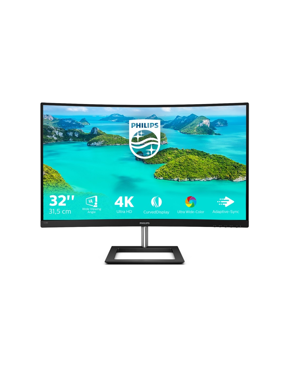 Monitor philips e line 31.5p 4k ultra hd lcd negro 328E1CA/00