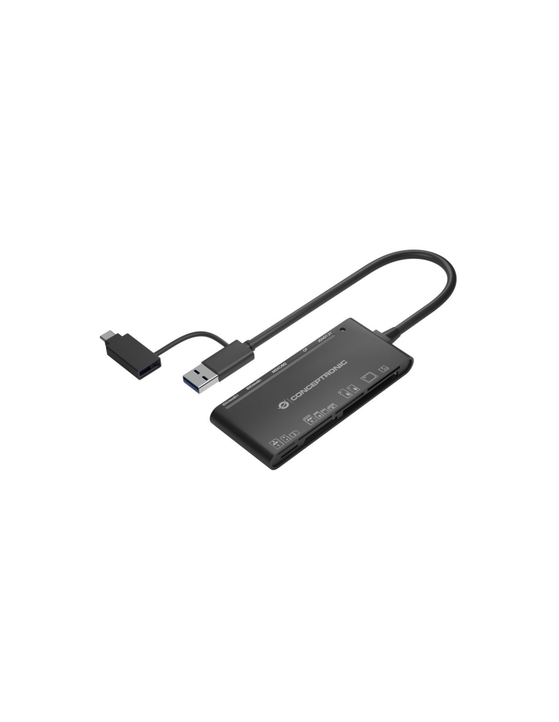 Conceptronic StreamVault BIAN03B lector de tarjeta USB 3.2 Gen 1 (3.1 Gen 1) Type-A Negro