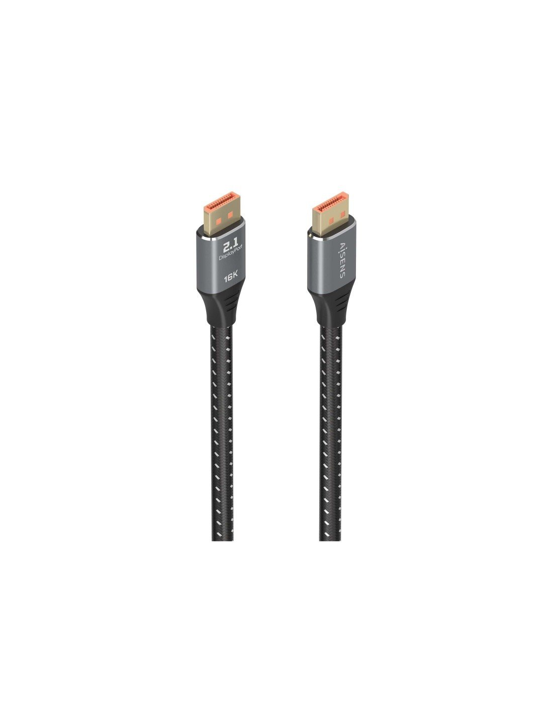 AISENS Cable DisplayPort V2.1 16K@60Hz 80 Gbps, DP/M-DP/M, Negro, 1.5m