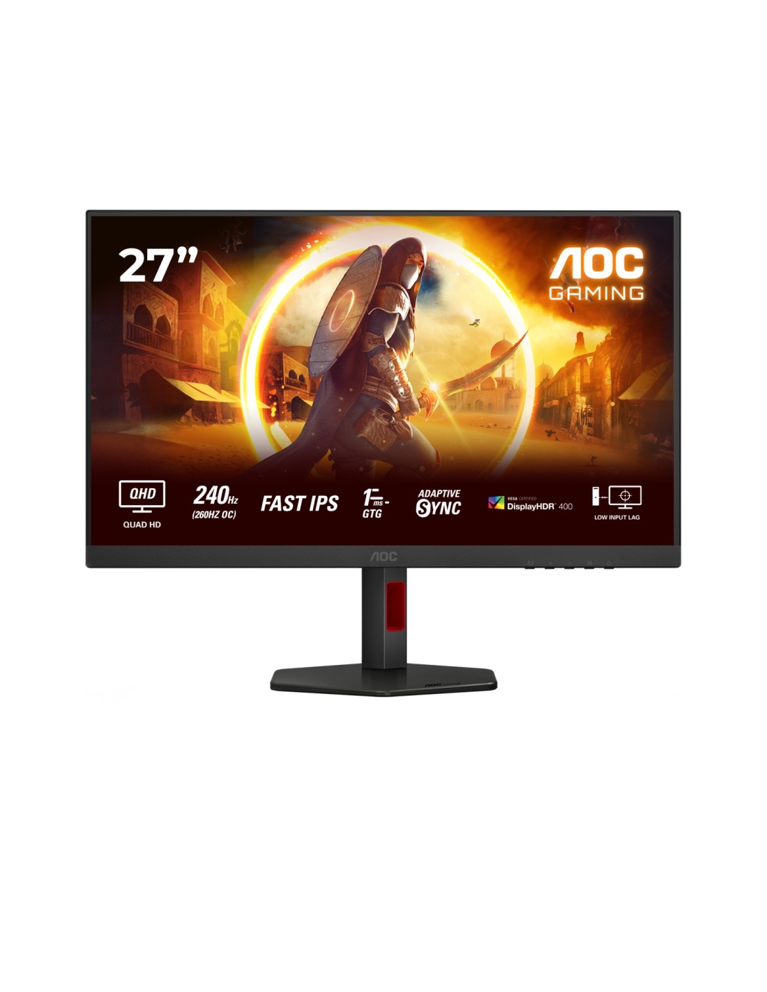 AOC G4 Q27G4ZR pantalla para PC 68,6 cm (27") 2560 x 1440 Pixeles Quad HD LED Negro, Rojo
