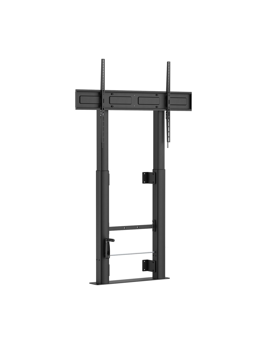AISENS Soporte Suelo Con Manivela y Fijacion a Pared, TV 120kg de 60"-100", Negro