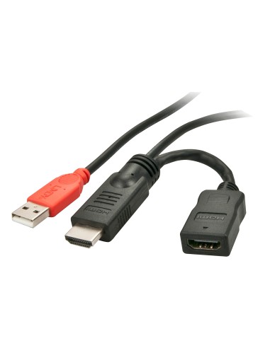 Lindy 41080 Adaptador gráfico USB Negro, Rojo