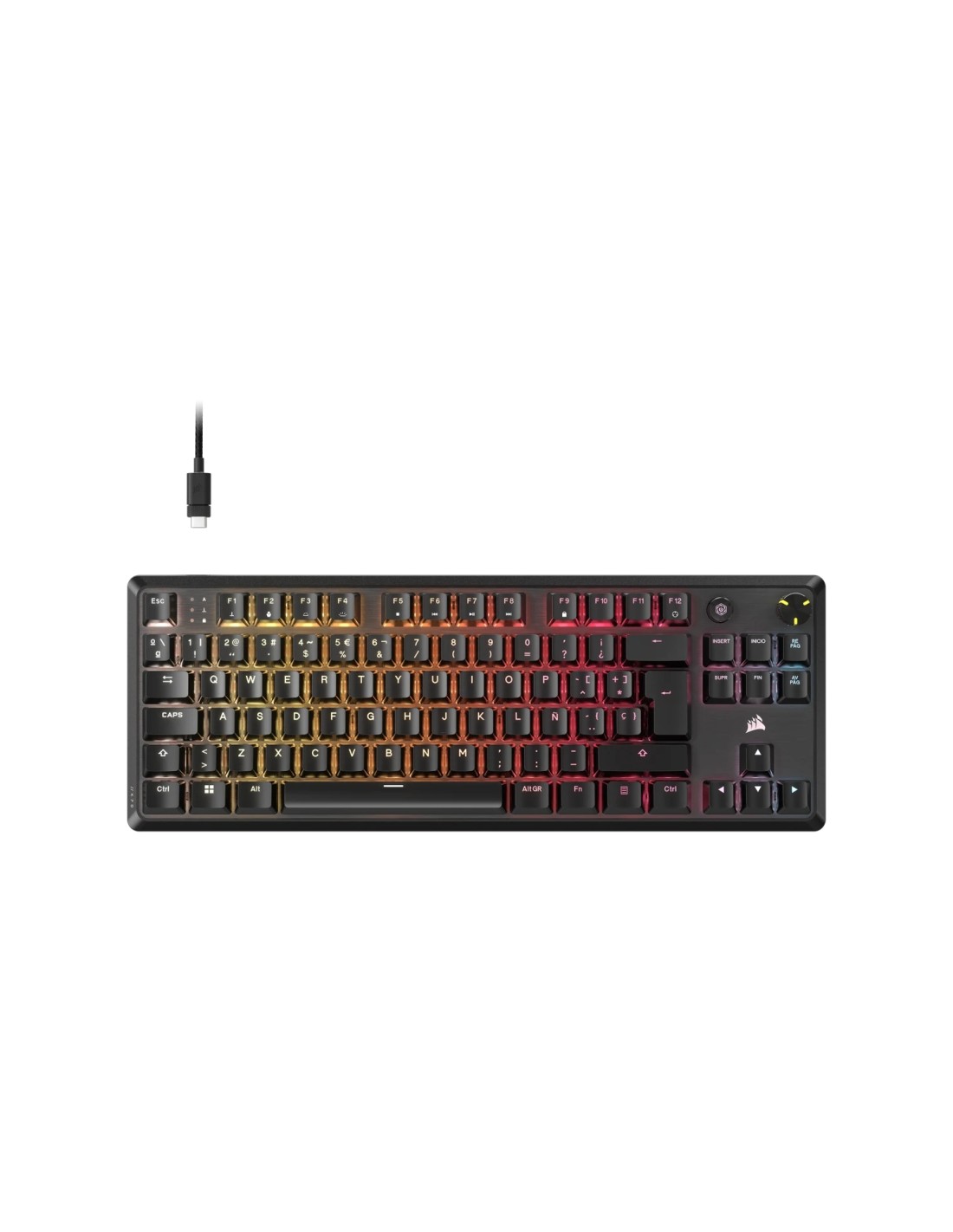 Corsair K70 CORE TKL teclado Juego USB QWERTY EspaÃ±ol Negro
