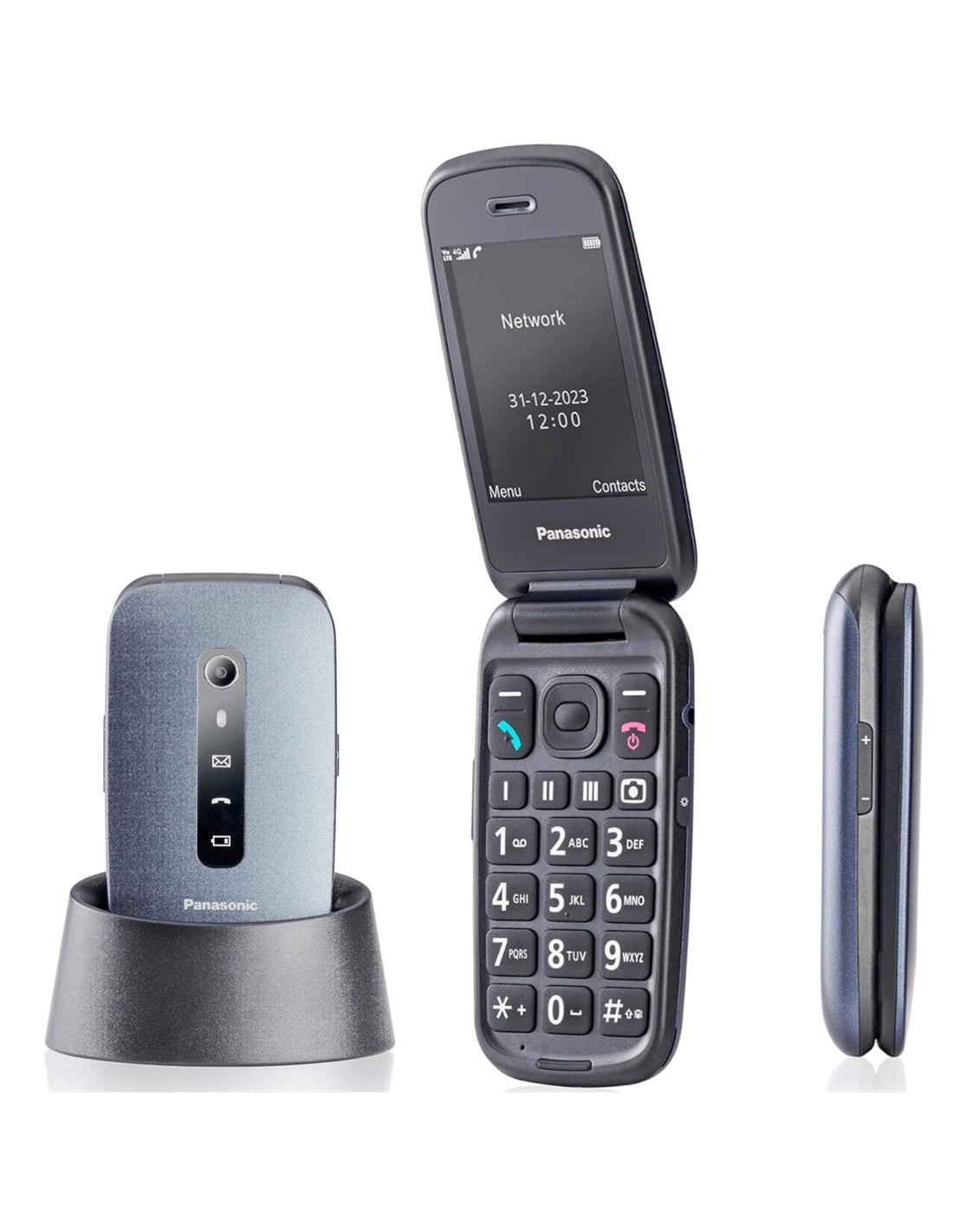 Panasonic KX-TU550EXB MÃ³vil Senior con Base 4G Azul