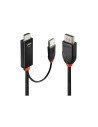 Lindy 41500 adaptador de cable de vÍ­deo 3 m HDMI + USB Type-A DisplayPort Negro
