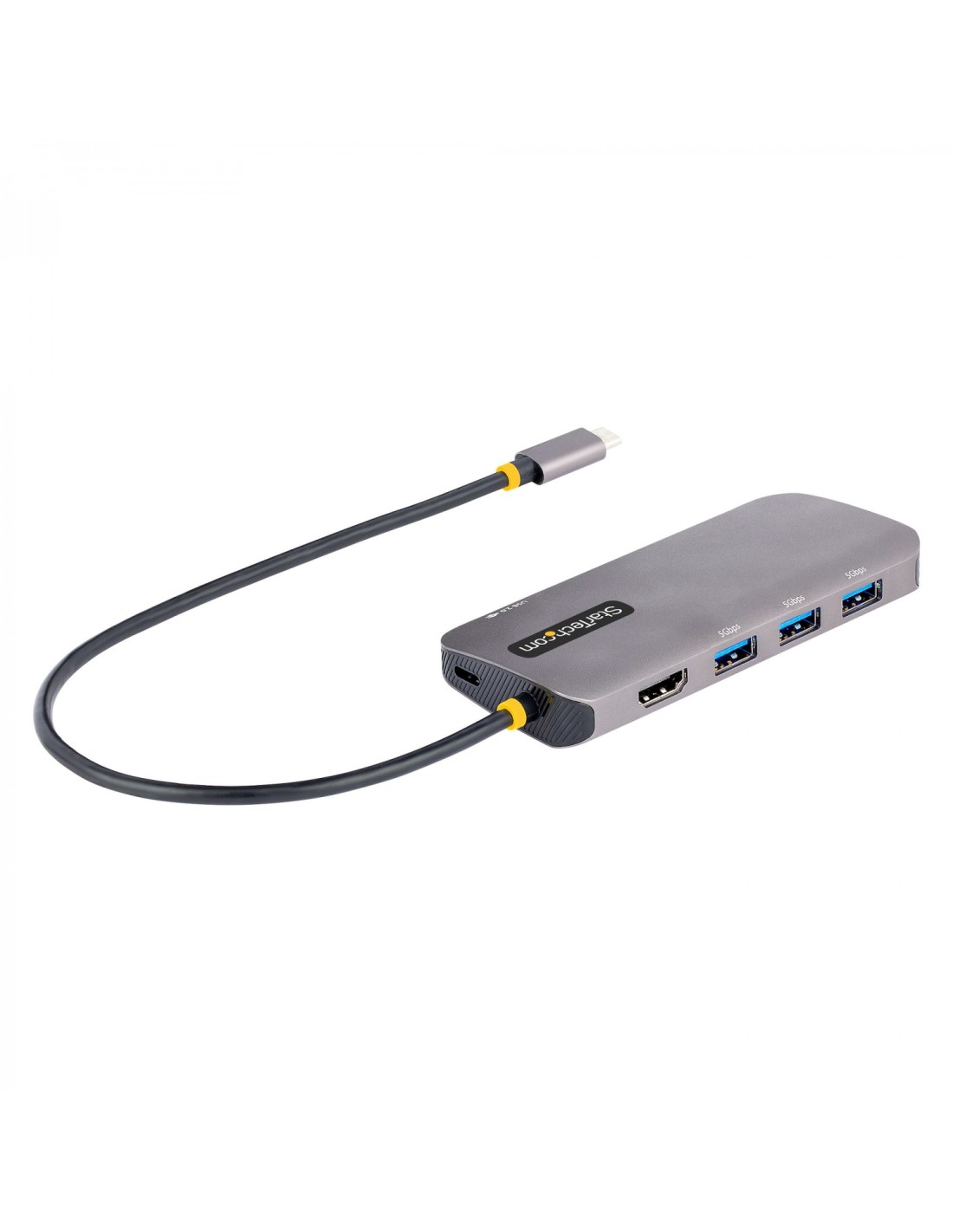 StarTech.com Adaptador Multipuertos USB C, de VÃÂ­deo HDMI de 4K y 60Hz, Hub USB-A 3.2 de 3 Puertos de 5Gbps, Entrega de Alimen
