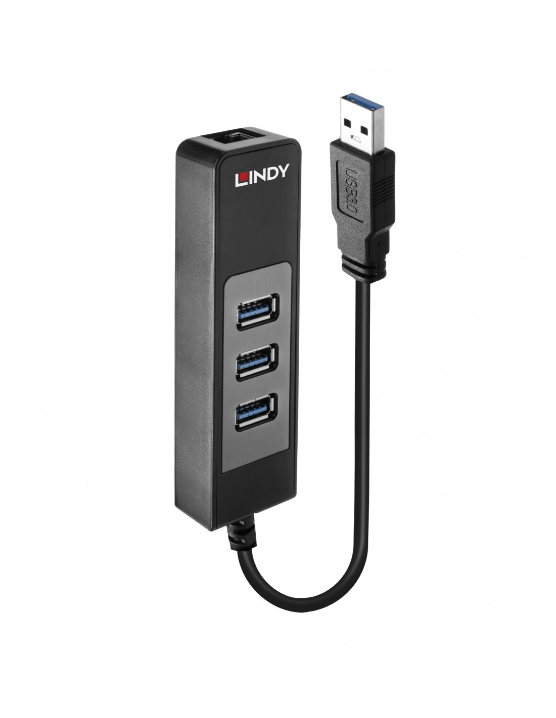 Lindy 43176 hub de interfaz USB 3.2 Gen 1 (3.1 Gen 1) Type-A 5000 Mbit/s Negro