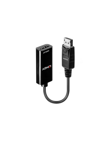 Lindy 41718 adaptador de cable de vídeo 0,15 m DisplayPort HDMI Negro