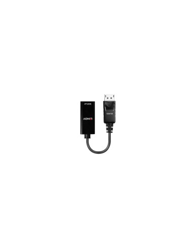 Lindy 41718 adaptador de cable de vÍ­deo 0,15 m DisplayPort HDMI Negro