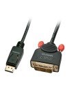 Lindy 41489 adaptador de cable de vÍ­deo 0,5 m DisplayPort DVI-D Negro