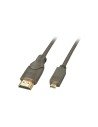 Lindy 41353 cable HDMI 2 m HDMI tipo A (Estándar) HDMI tipo D (Micro) Negro, Oro