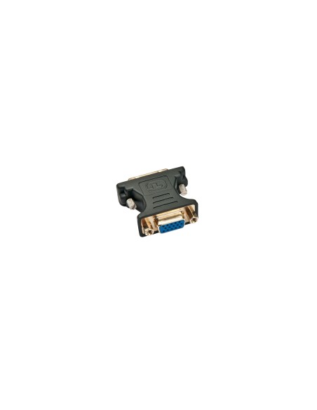 Lindy 41199 cambiador de género para cable VGA DVI-I Negro, Oro