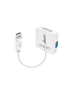 Lindy 41028 adaptador de cable de vÍ­deo DisplayPort DVI-D + VGA (D-Sub) + HDMI Negro