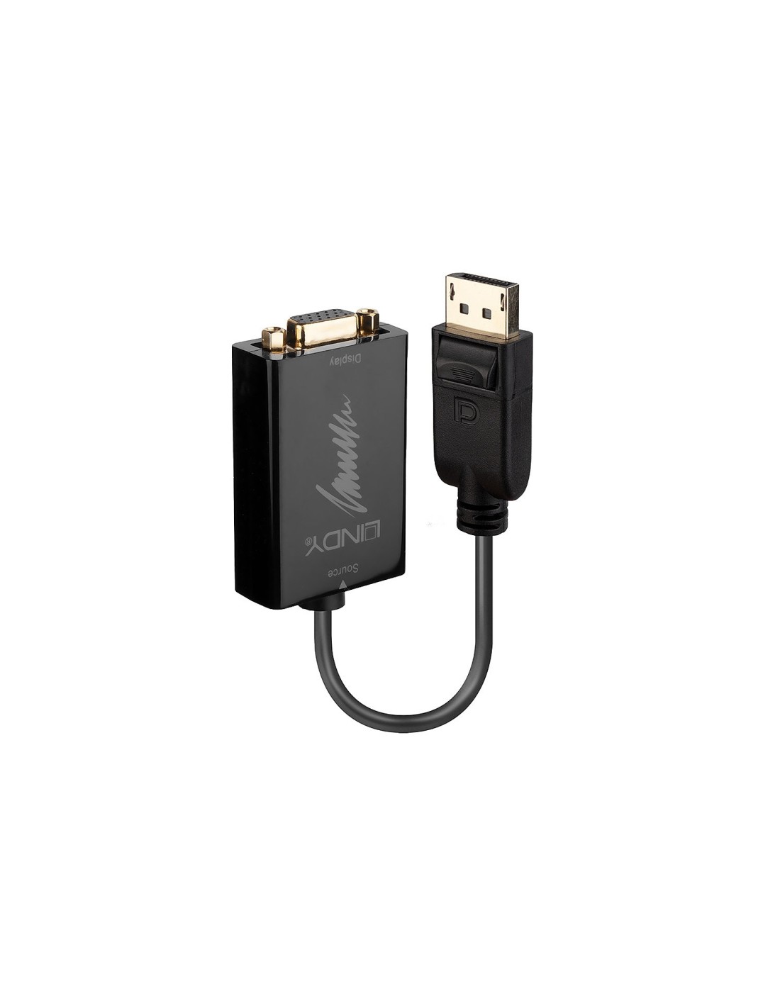 Lindy 41006 adaptador de cable de vÃÂ­deo 0,15 m VGA (D-Sub) DisplayPort Negro