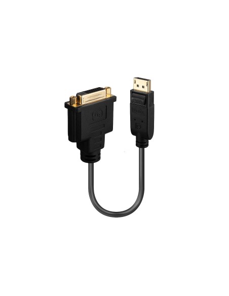 Lindy 41004 adaptador de cable de vídeo 0,15 m DisplayPort DVI-D Negro