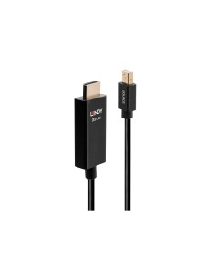 Lindy 40922 adaptador de cable de vÍ­deo 2 m Mini DisplayPort HDMI tipo A (Estándar) Negro