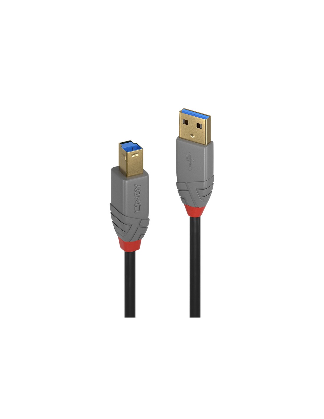 Lindy 36742 cable USB 2 m USB 3.2 Gen 1 (3.1 Gen 1) USB A USB B Negro, Gris