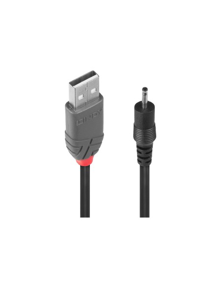 Lindy 70265 cable de transmisión Negro 1,5 m USB A EIAJ-01 (2.5 mm,