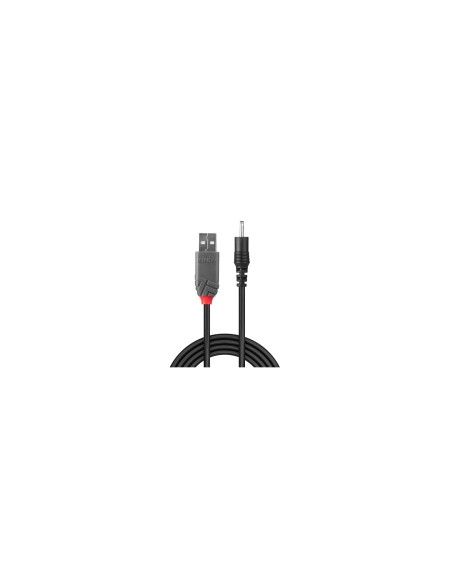 Lindy 70265 cable de transmisión Negro 1,5 m USB A EIAJ-01 (2.5 mm,