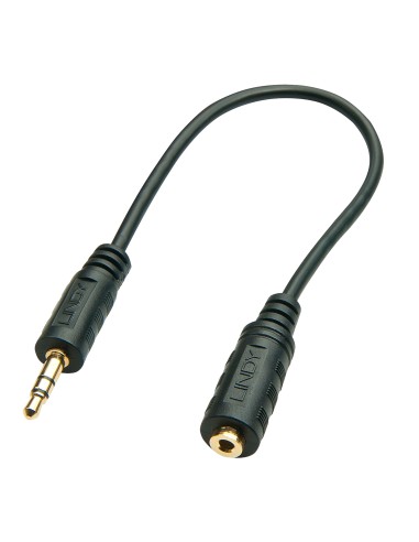 Lindy 35699 cable de audio 20 m 3,5mm 2,5mm Negro