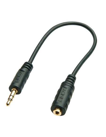 Lindy 35699 cable de audio 20 m 3,5mm 2,5mm Negro