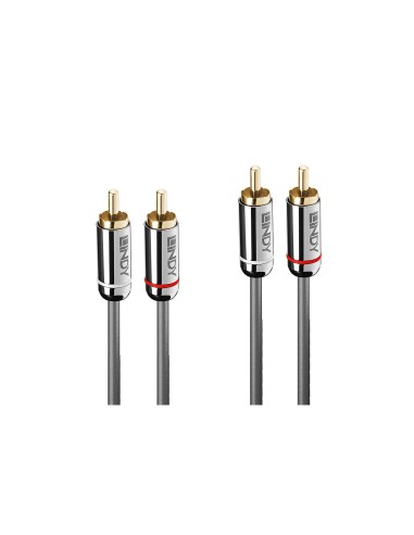 Lindy 35345 cable de audio 1 m 2 x RCA Antracita