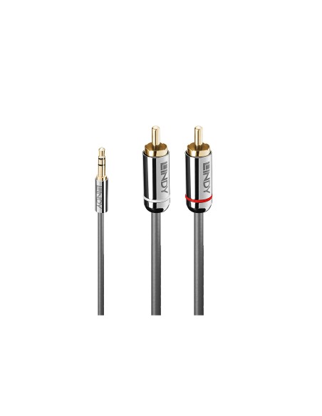 Lindy 35333 cable de audio 1 m 3,5mm 2 x RCA Antracita