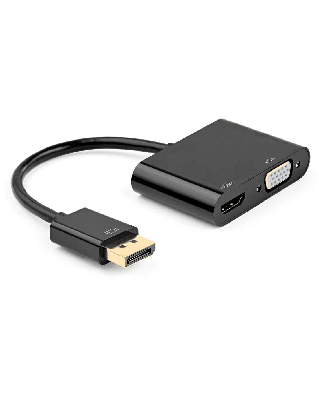 Ewent EC1457 adaptador de cable de vÃÂ­deo DisplayPort HDMI + VGA (D-Sub) Negro