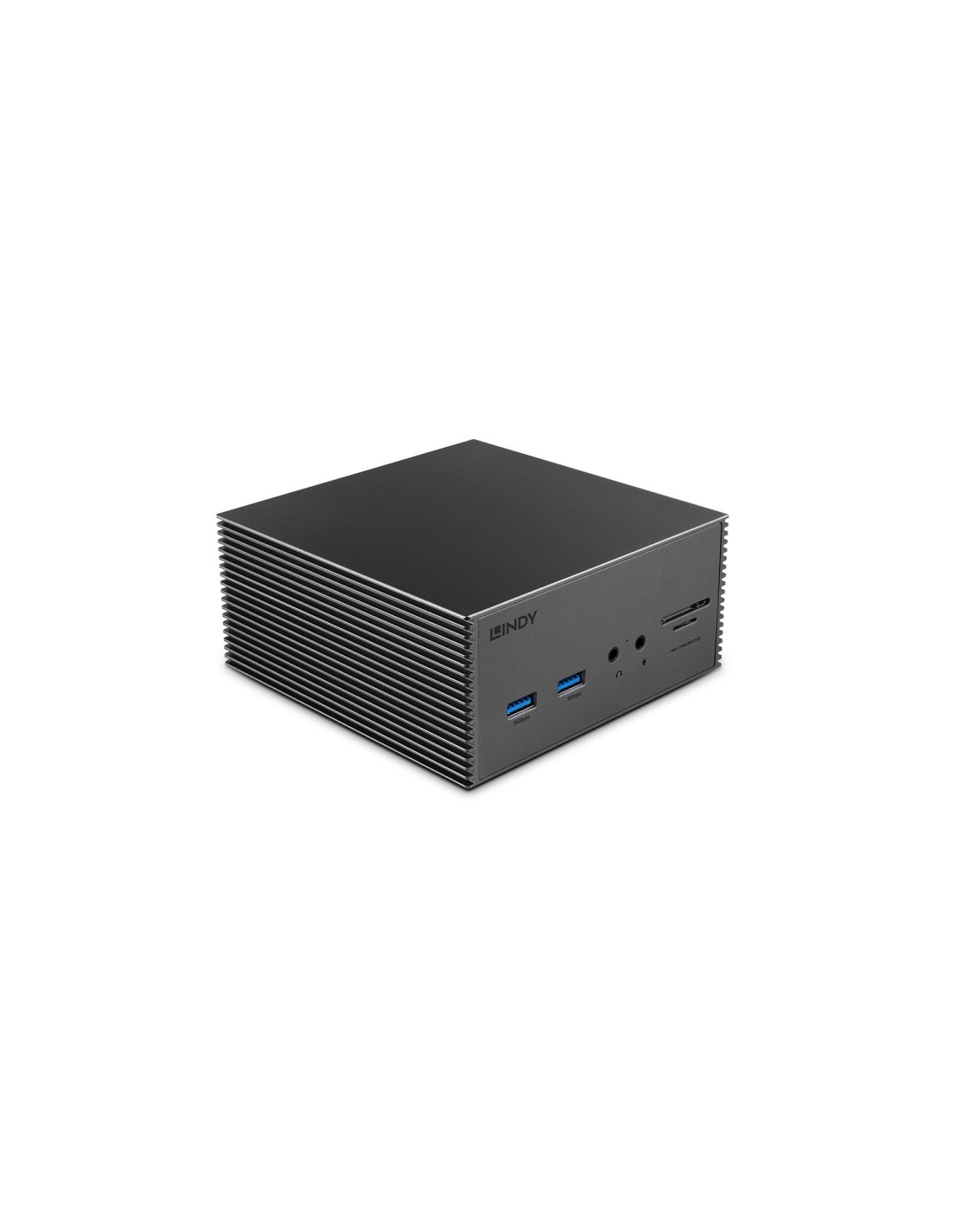 Lindy 43378 base para portátil y replicador de puertos Alámbrico USB 3.2 Gen 2 (3.1 Gen 2) Type-C Gris