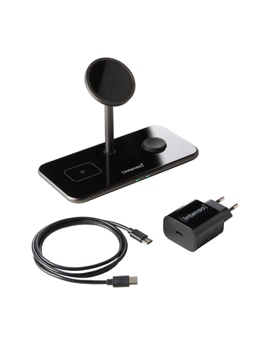 Intenso MB13 Auriculares, Smartphone, Reloj inteligente Negro USB Cargador inalÃ¡mbrico Carga rÃ¡pida Interior