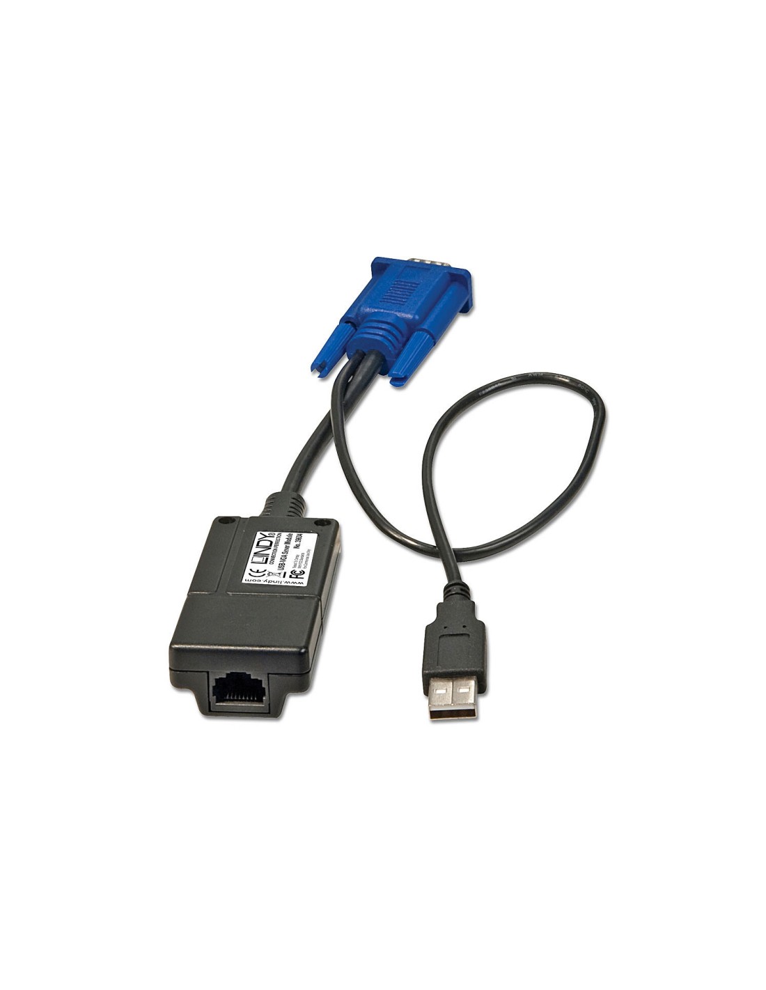 Lindy 39634 cable divisor y combinador Negro, Azul