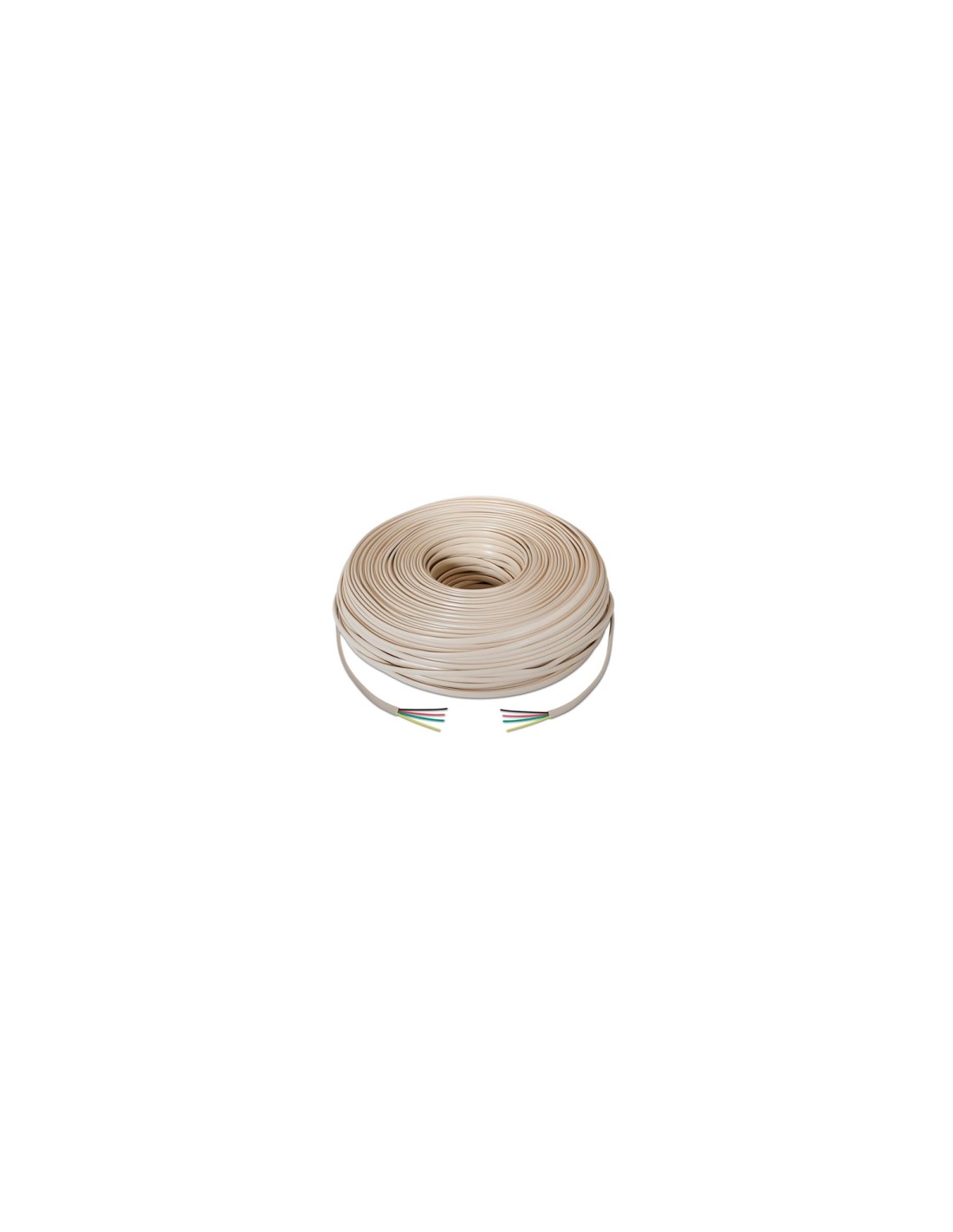 BOBINA NANOCABLE CABLE DE TELEFONO 4C BEIGE 100M 10.32.1002-OEM